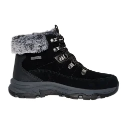 SKECHERS Schnürstiefel für Damen aus Veloursmaterial