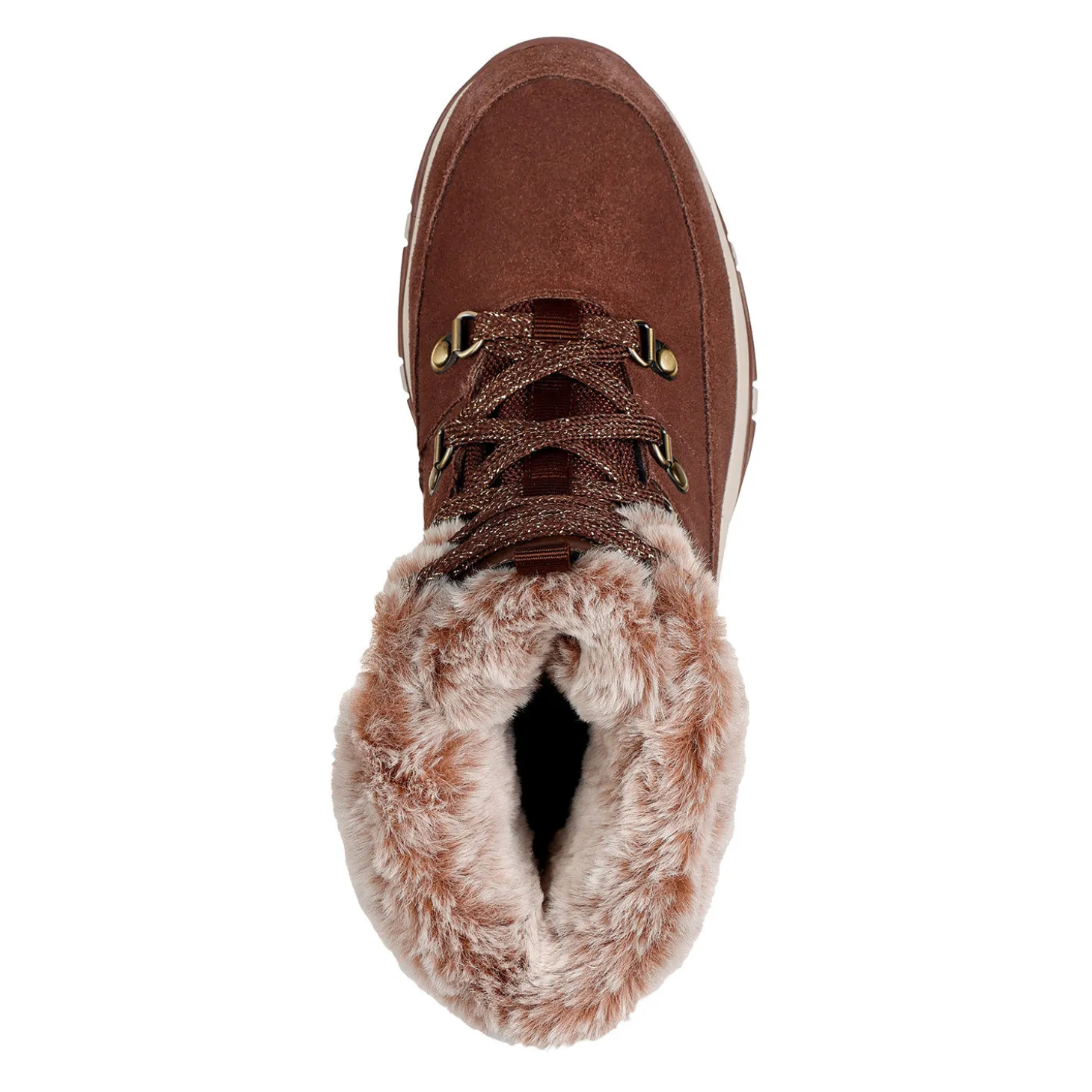 SKECHERS Schnürstiefel für Damen aus Veloursmaterial