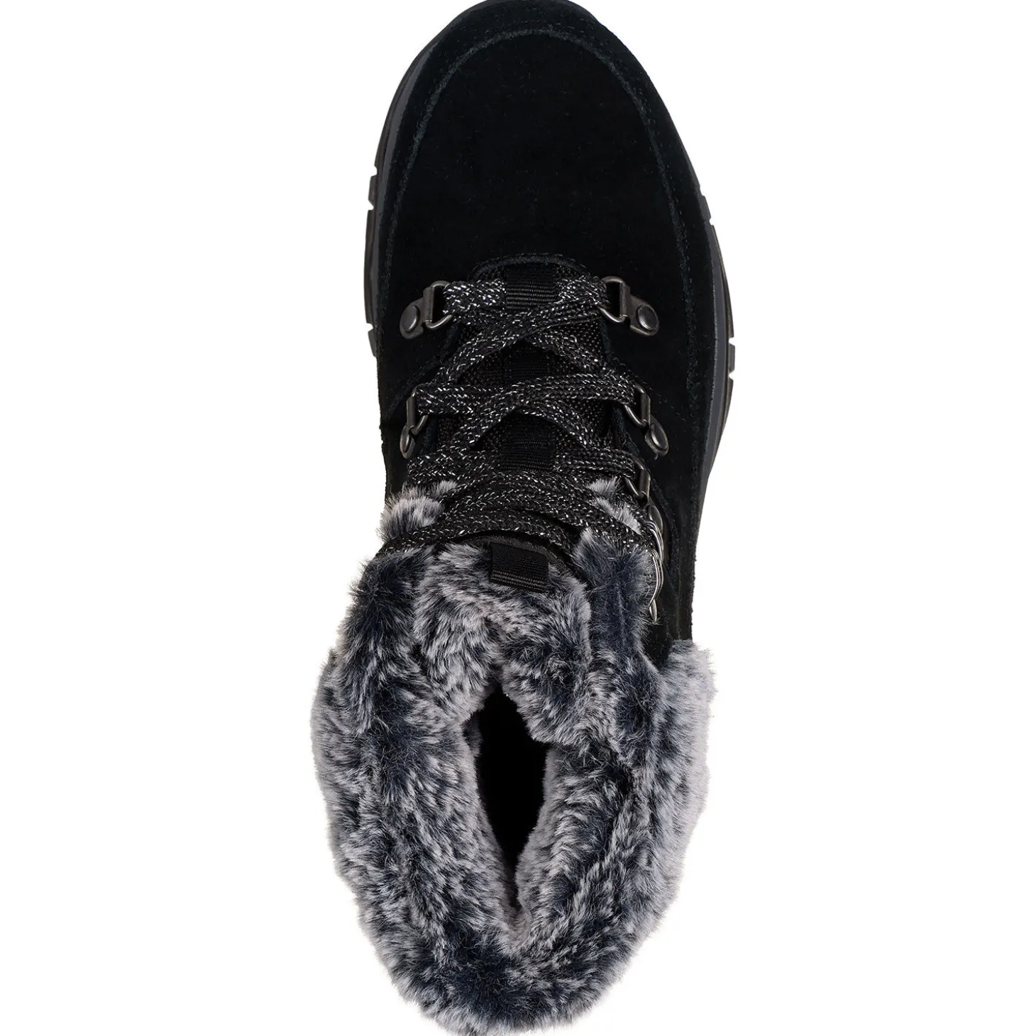 SKECHERS Schnürstiefel für Damen aus Veloursmaterial
