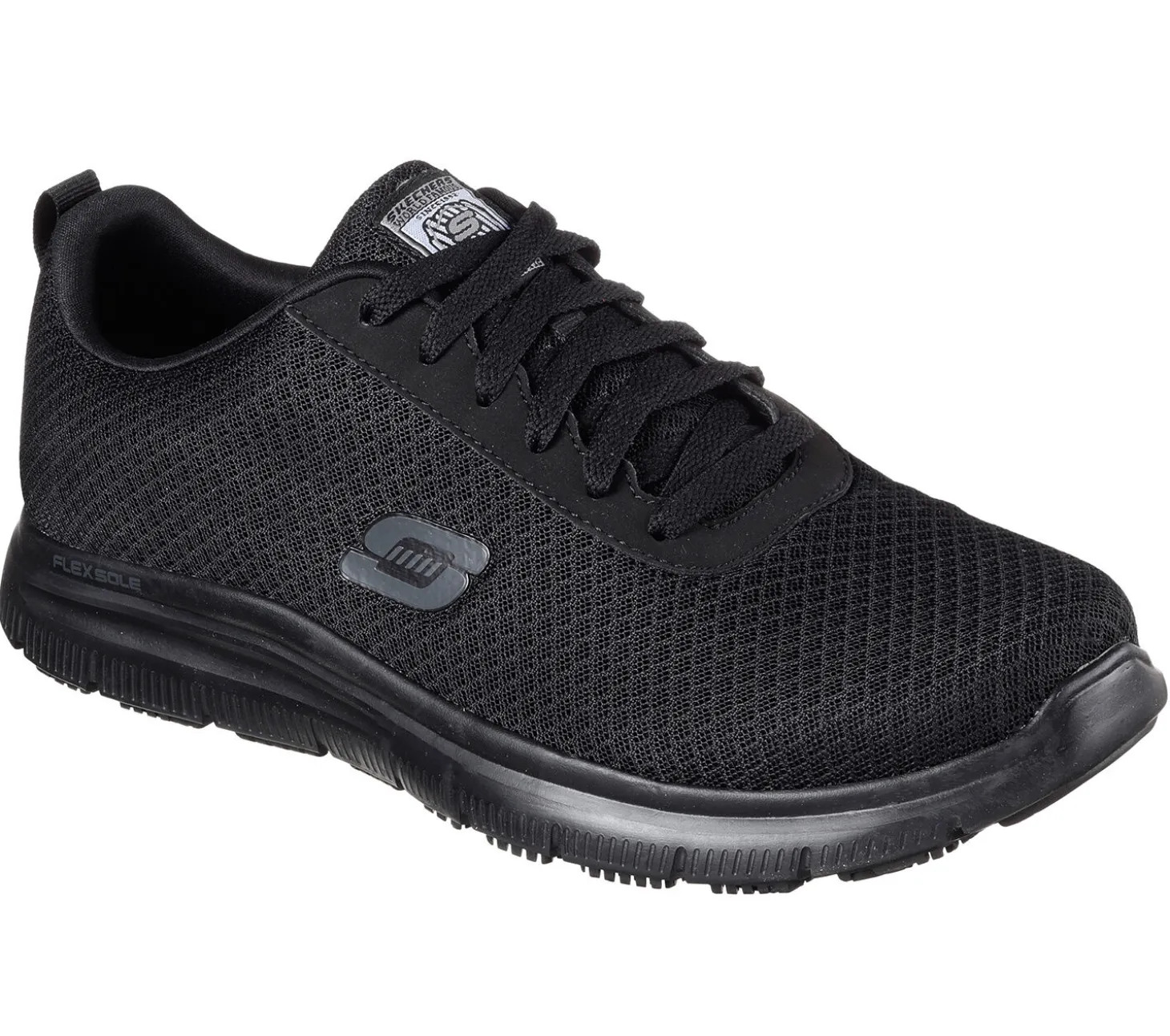 SKECHERS WORK Schnürschuh für Herren schwarz