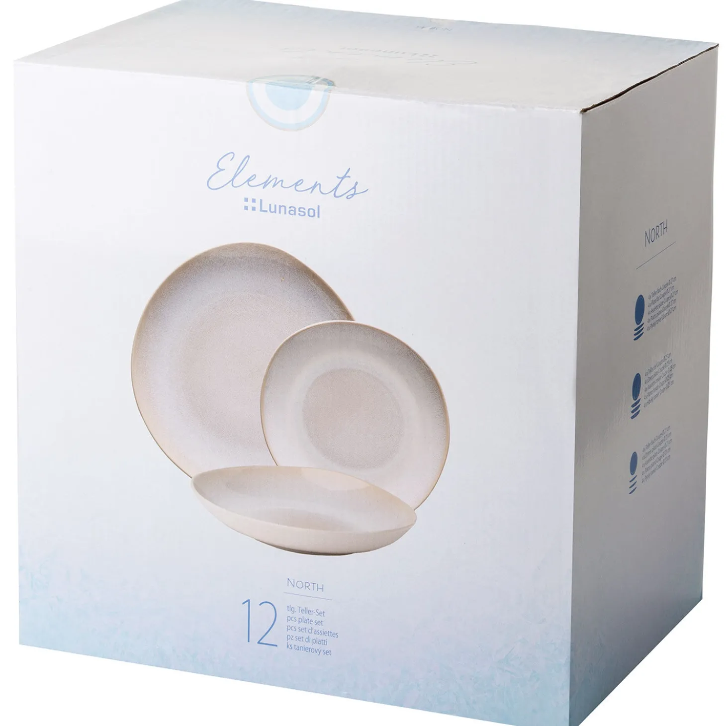Sola Geschirrset Elements North Organic 12-teilig