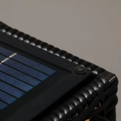 Solar-Laterne aus Rattangeflecht
