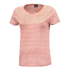Sommerlich gestreiftes Leinen T-Shirt