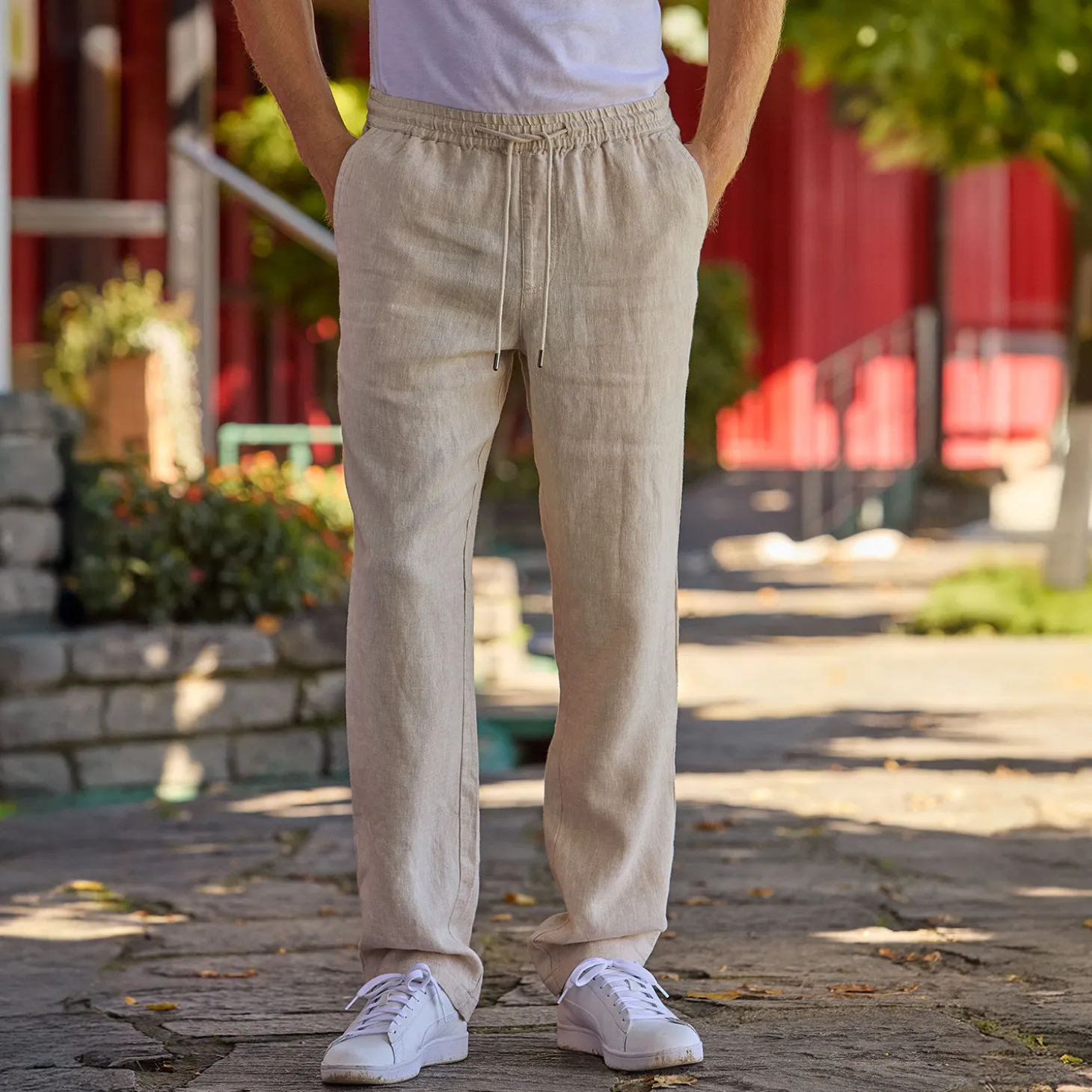 Sommerliche Hose aus Leinen