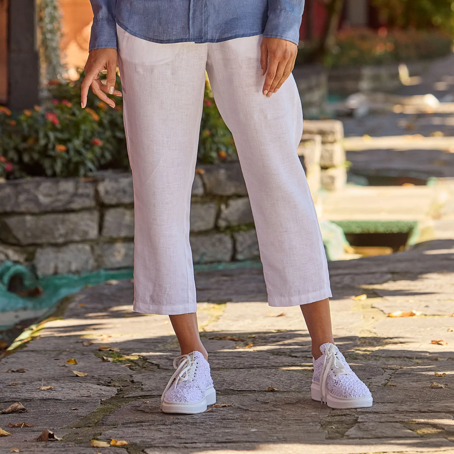 Sommerliche Leinenhose