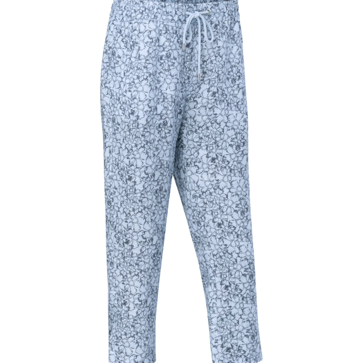 Sommerliche Leinenhose mit Allover-Print
