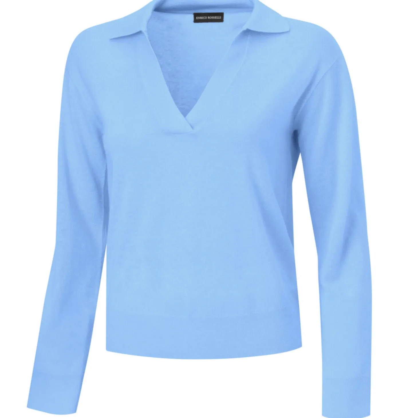 Sommerlicher Pullover mit Polokragen