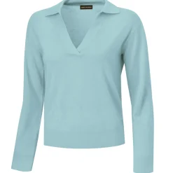 Sommerlicher Pullover mit Polokragen