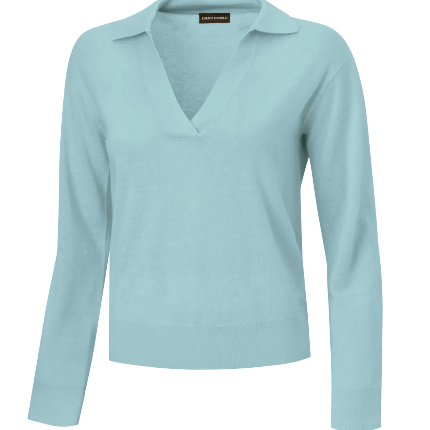 Sommerlicher Pullover mit Polokragen