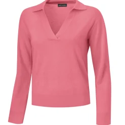 Sommerlicher Pullover mit Polokragen
