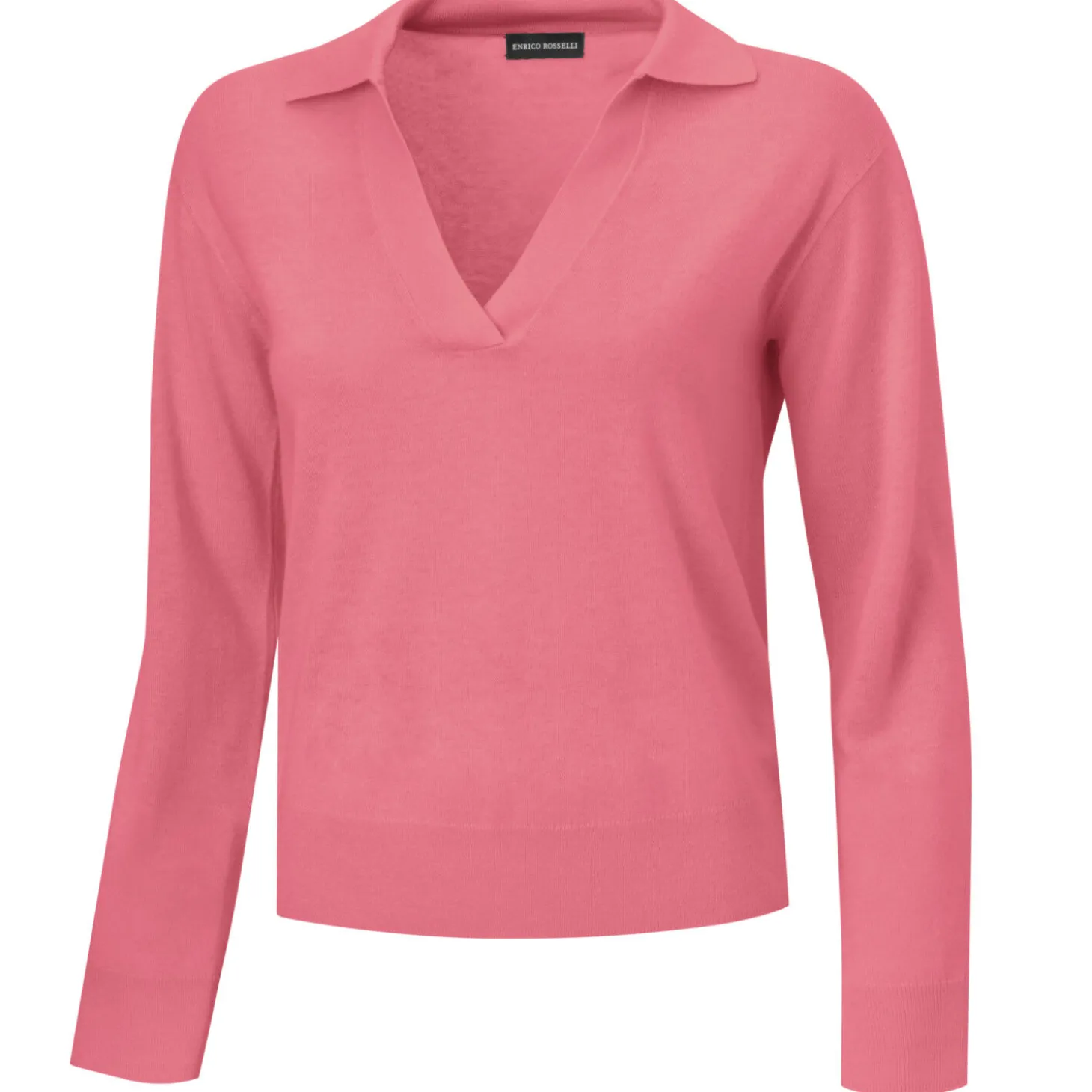 Sommerlicher Pullover mit Polokragen