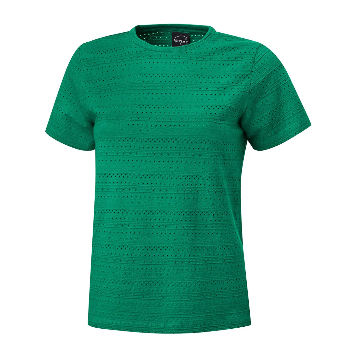 Sommerliches Damen-T-Shirt mit Ajourmuster