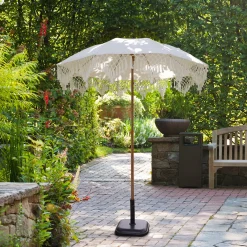 Sonnenschirm Boho mit Fransen