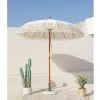 Sonnenschirm India mit Aufdruck und Fransen