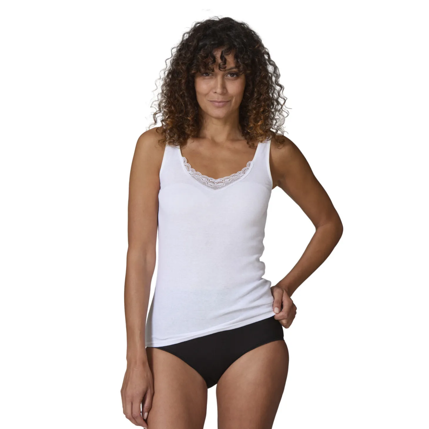 Spitzen Tank Top 3er pack inkl. Waschbeutel
