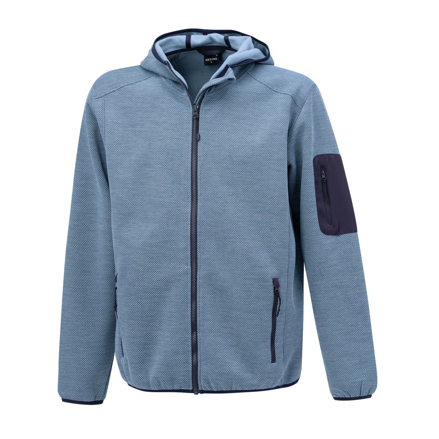 Sportive Fleece Jacke mit Kapuze