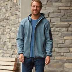 Sportive Fleece Jacke mit Kapuze