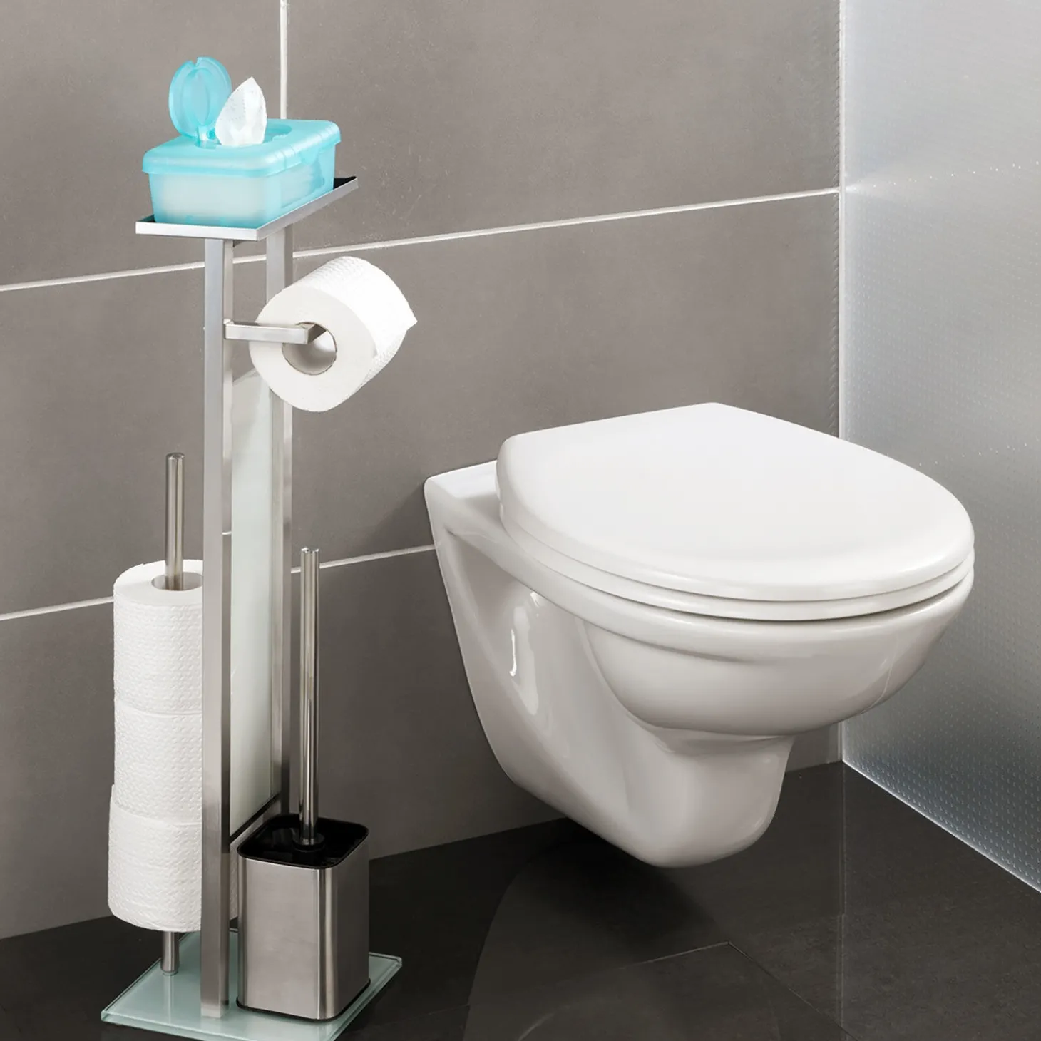 Stand-WC-Garnitur 4in1