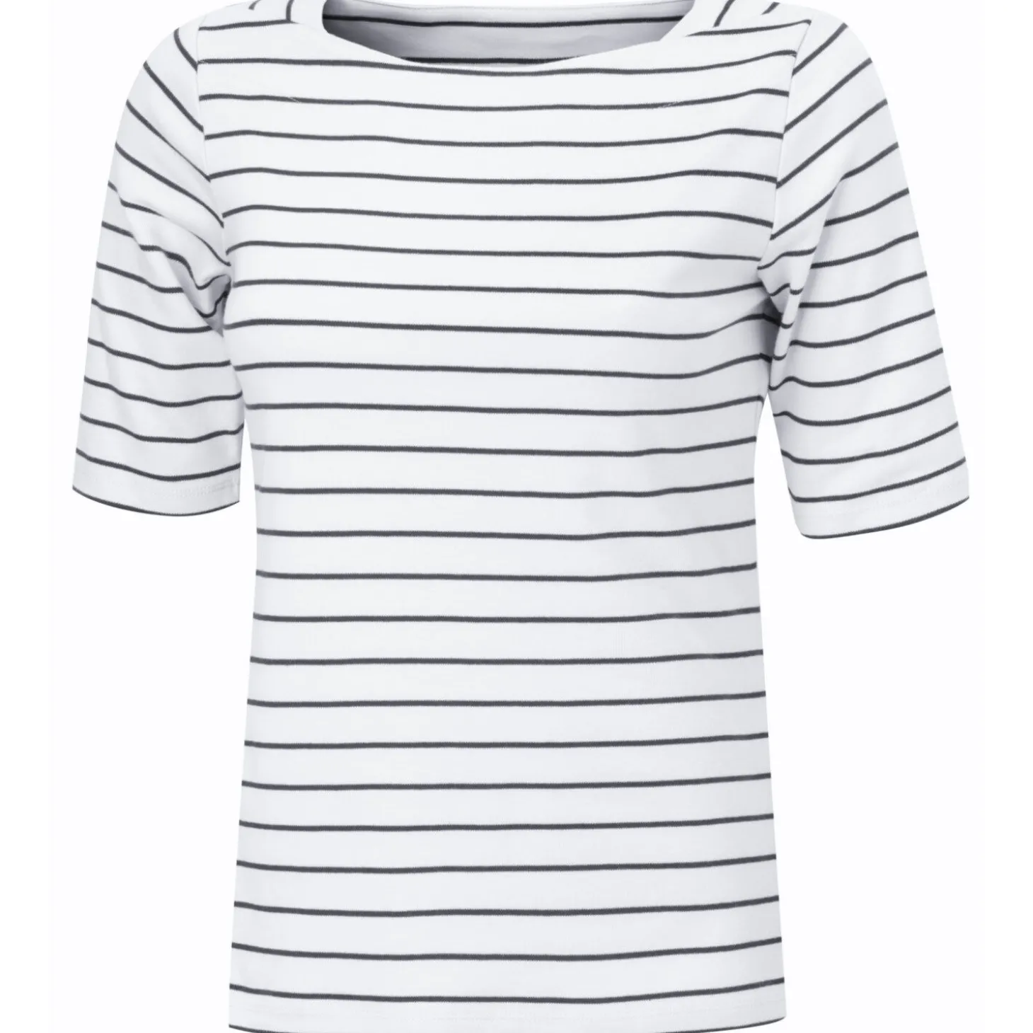 Streifenshirt mit Karreeausschnitt