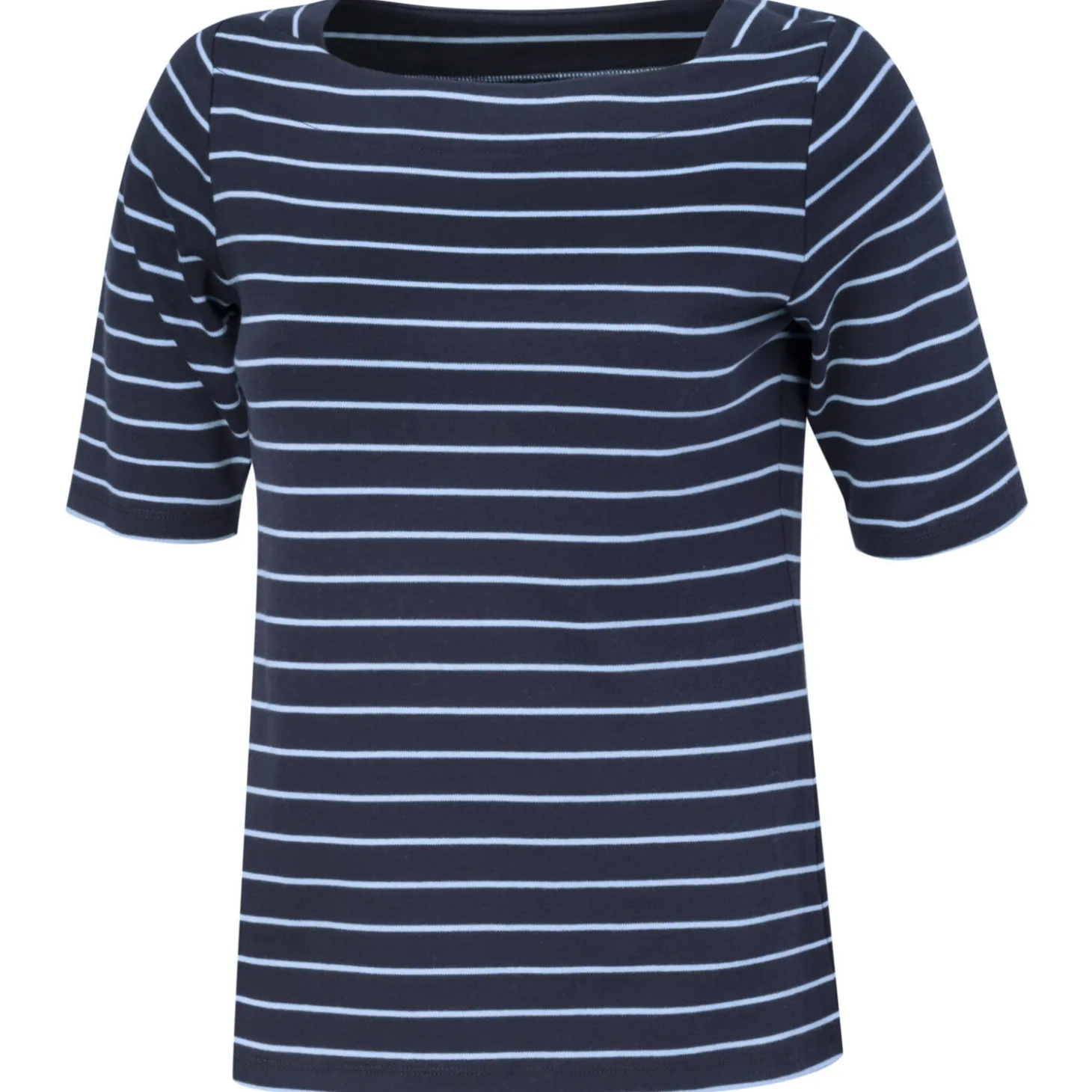 Streifenshirt mit Karreeausschnitt