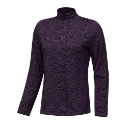 Stretch Rollkragenshirt Damen Animal-Print