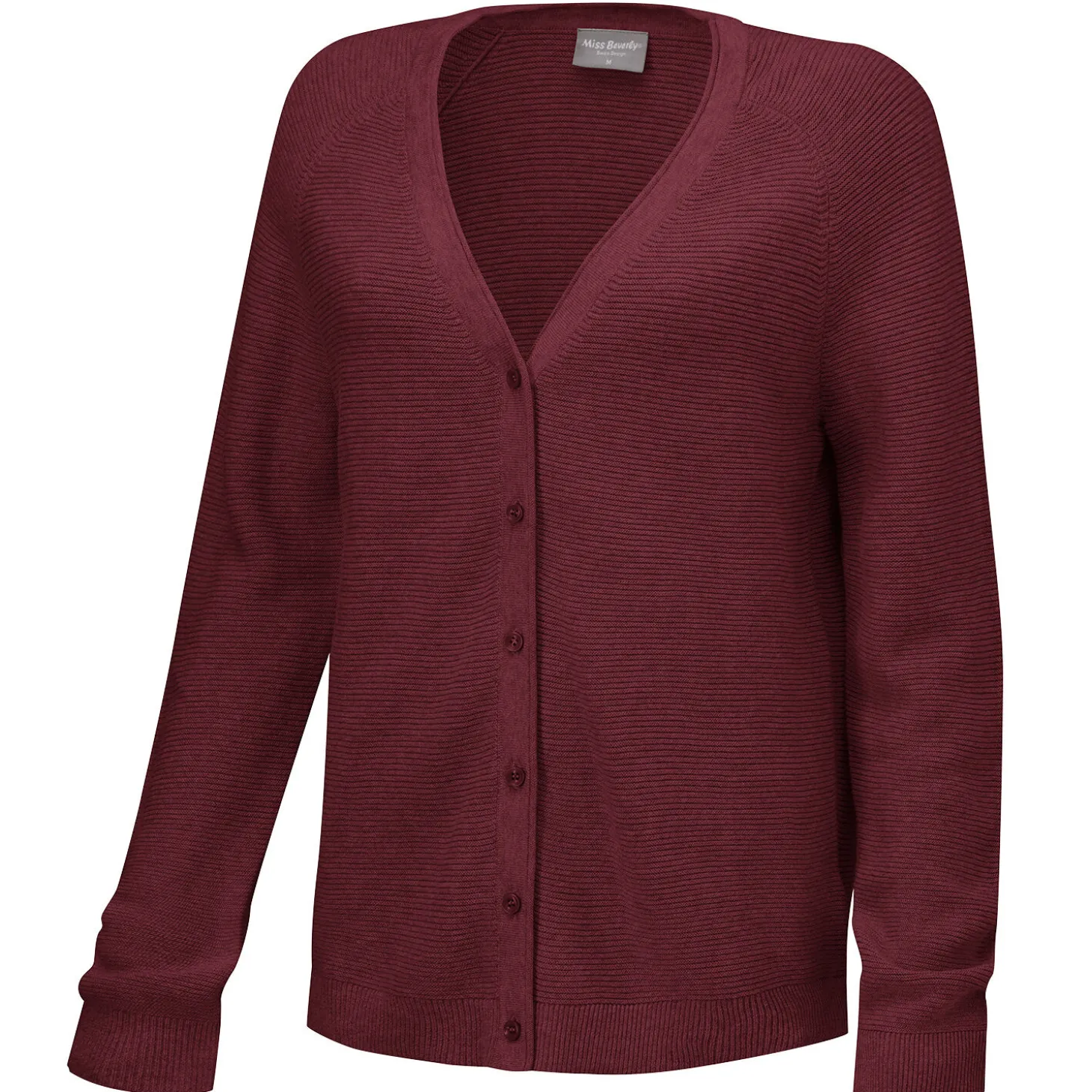 Strickjacke mit Rippstruktur