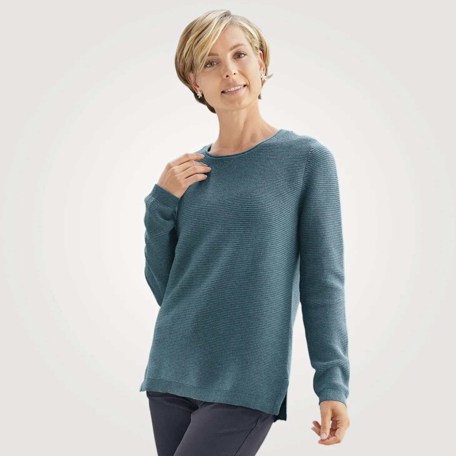 Strickpullover in Rippenstruktur von Beverly