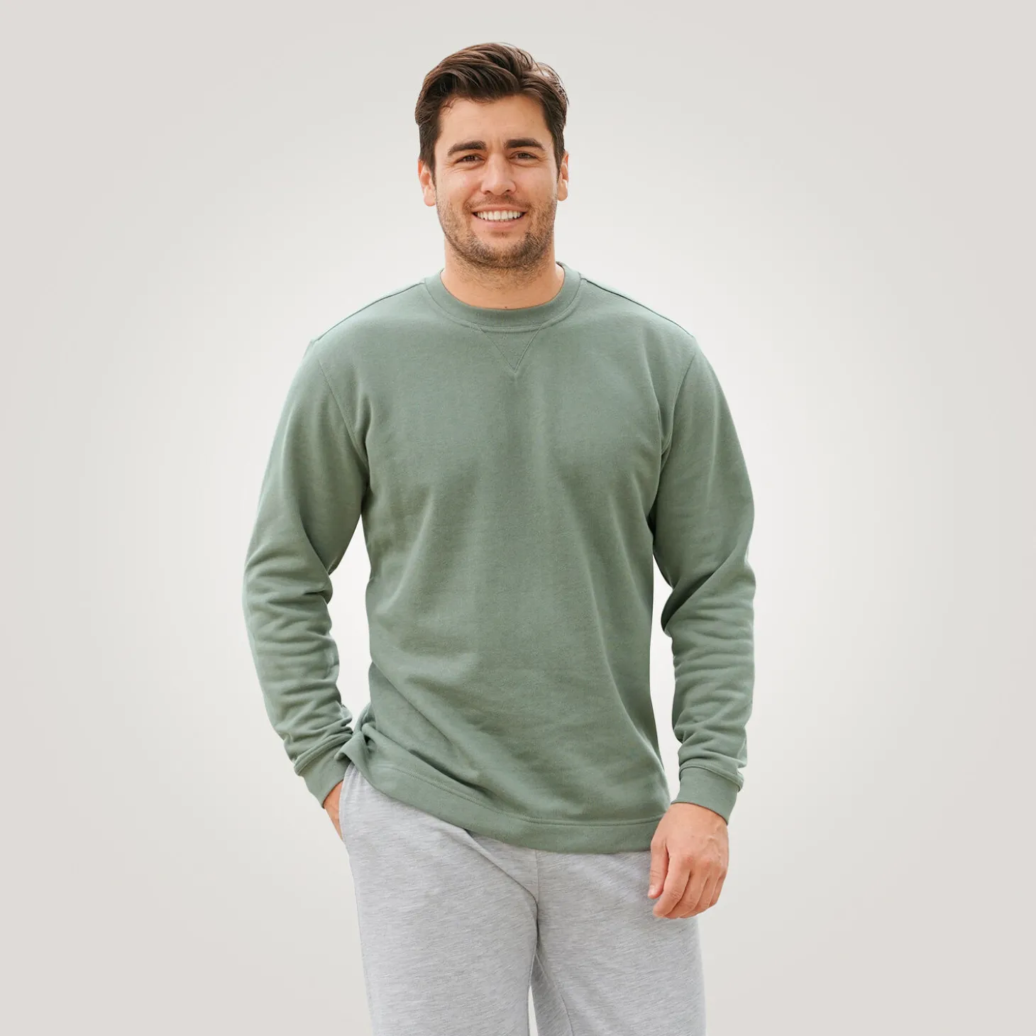 Sweat Shirt mit geradem Saumabschluss
