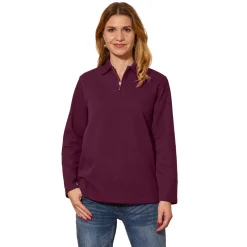 Sweat-Shirt mit feiner Ripp-Optik