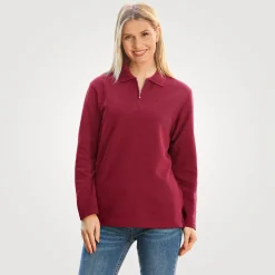 Sweat-Shirt mit feiner Ripp-Optik