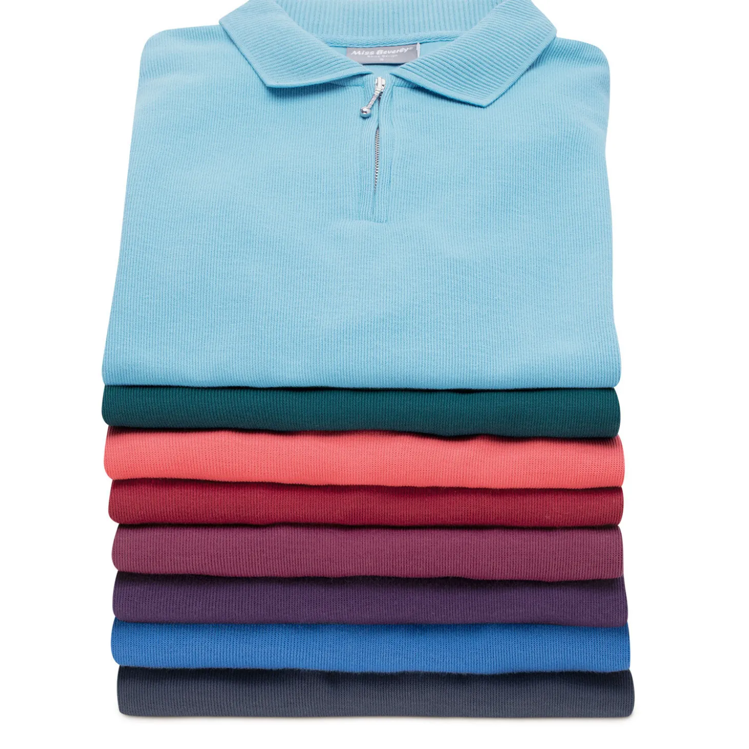 Sweat-Shirt mit feiner Ripp-Optik