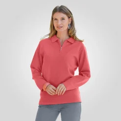Sweat-Shirt mit feiner Ripp-Optik