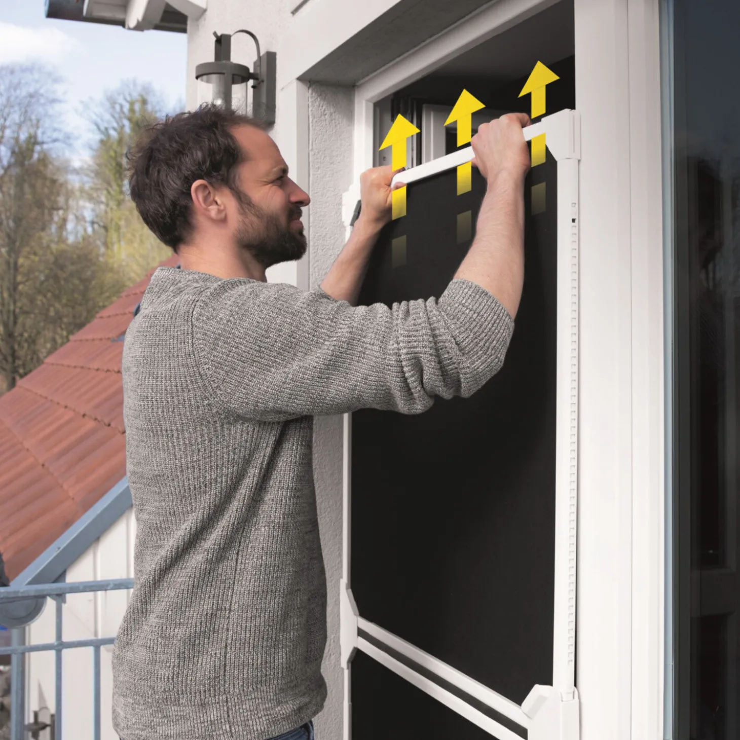 Teleskop-Insektenschutzgitter Schwingtür