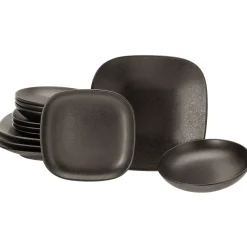 Teller-Set Magic Black Square, 12-teilig