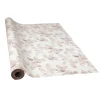 Tischdecke mit feinem Blätterprint in Erdtönen
