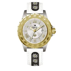 Trauffer Damenuhr mit PU-Lederband Weiss