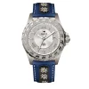 Trauffer Herrenuhr mit PU-Lederband mit Edelweiss blau