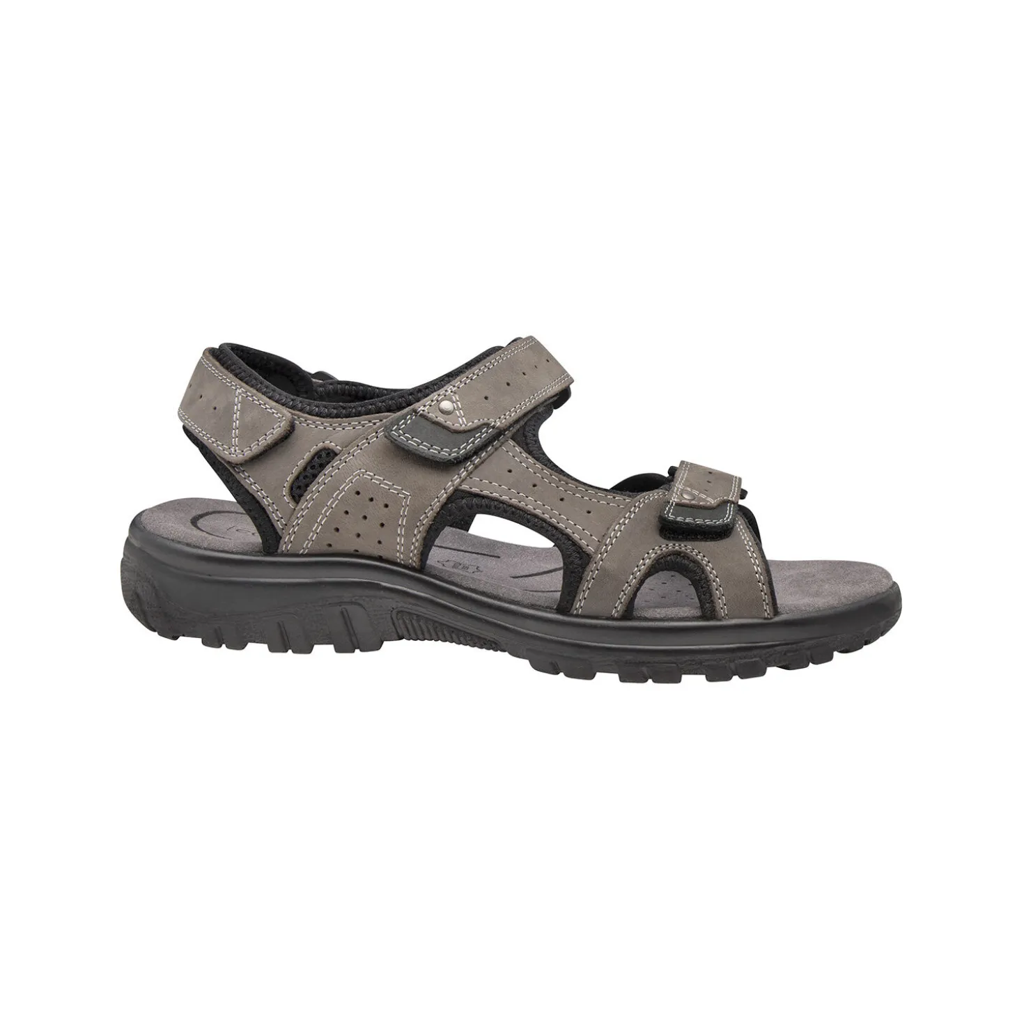 Trekking Sandale Nubuckleder Unisex schwarz