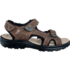Trekking Sandale Nubuckleder Unisex schwarz