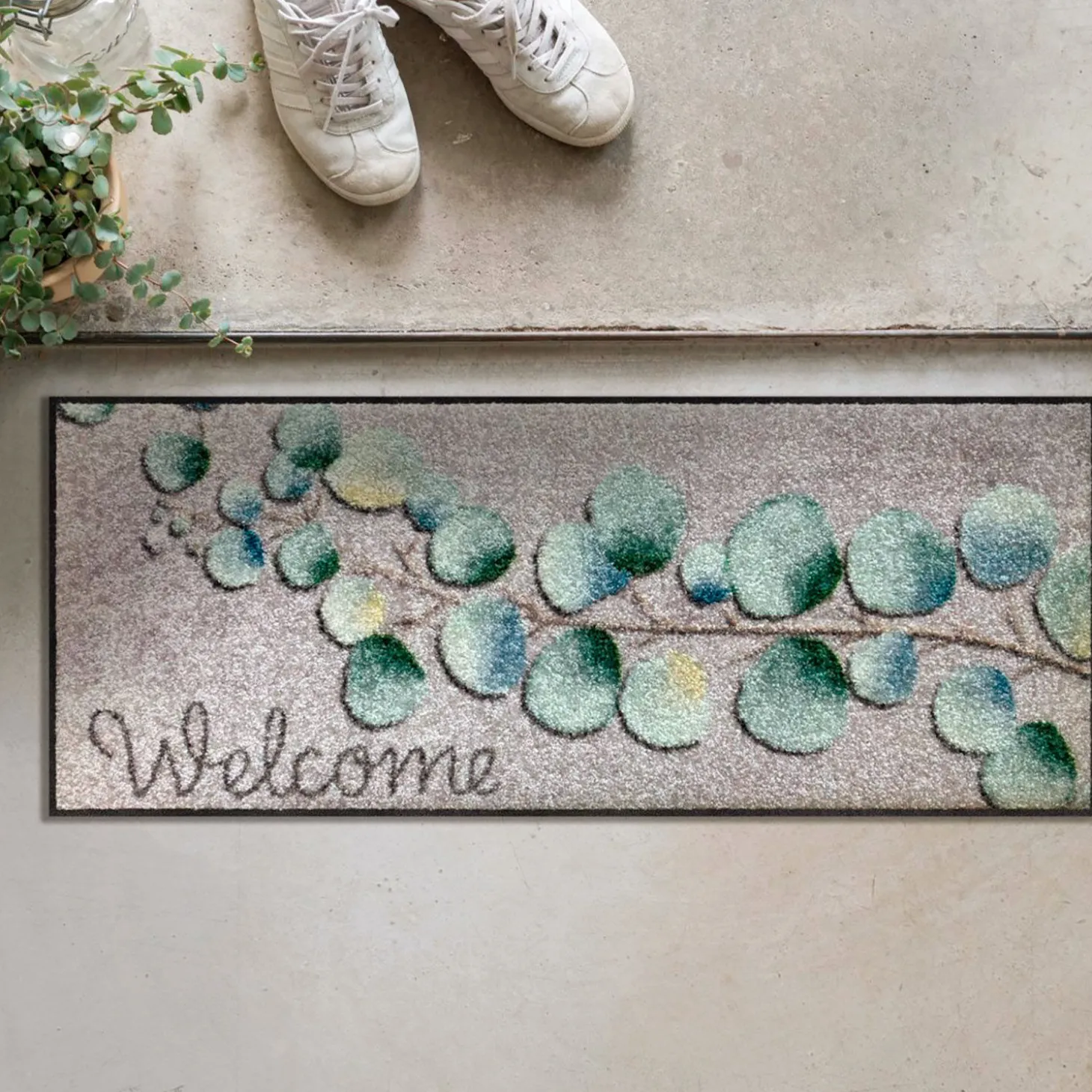 Türvorlage Eucalyptus Welcome