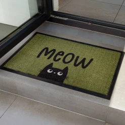 Türvorlage Meow, grün