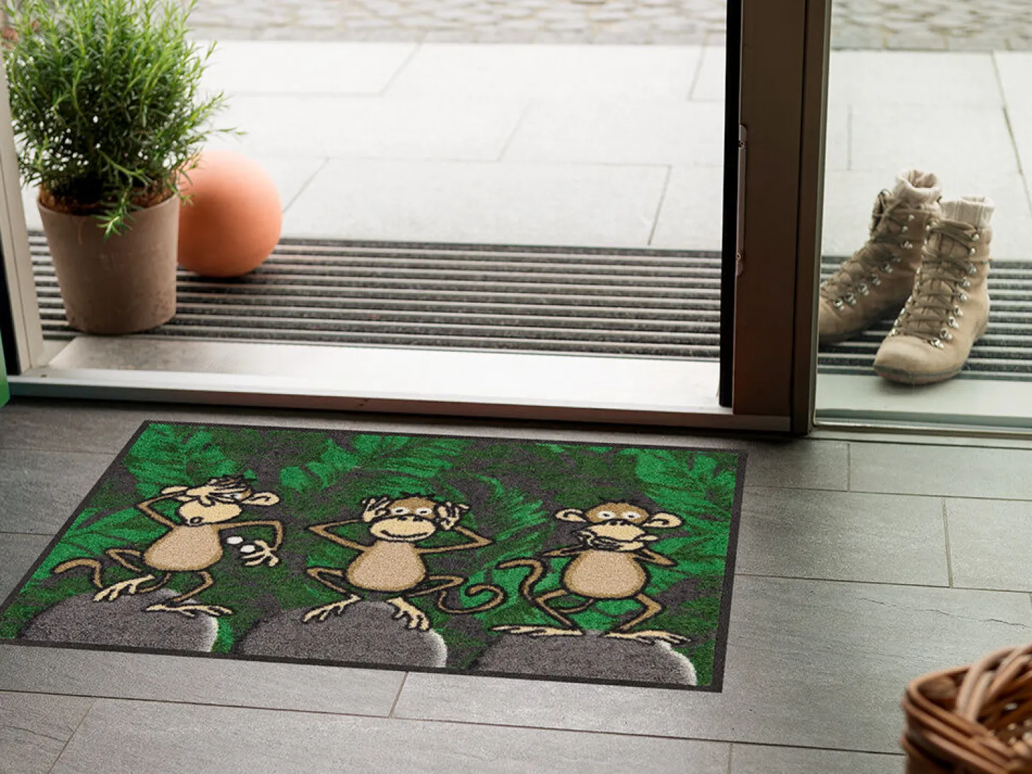Türvorlage Three Monkeys 50x75 cm