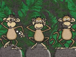 Türvorlage Three Monkeys 50x75 cm