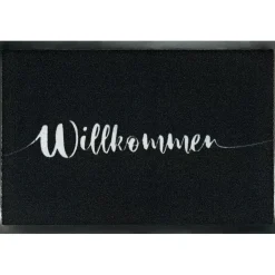 Türvorlage Willkommen, schwarz