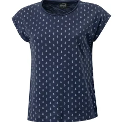 T-Shirt aus Baumwolle mit Anker-Print für Damen