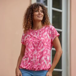 T-Shirt in Ausbrenner-Optik
