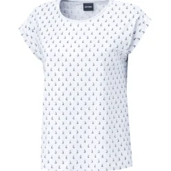 T-Shirt mit Segelschiff-Print