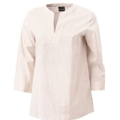 Tunika Bluse aus Baumwolle mit V-Neck