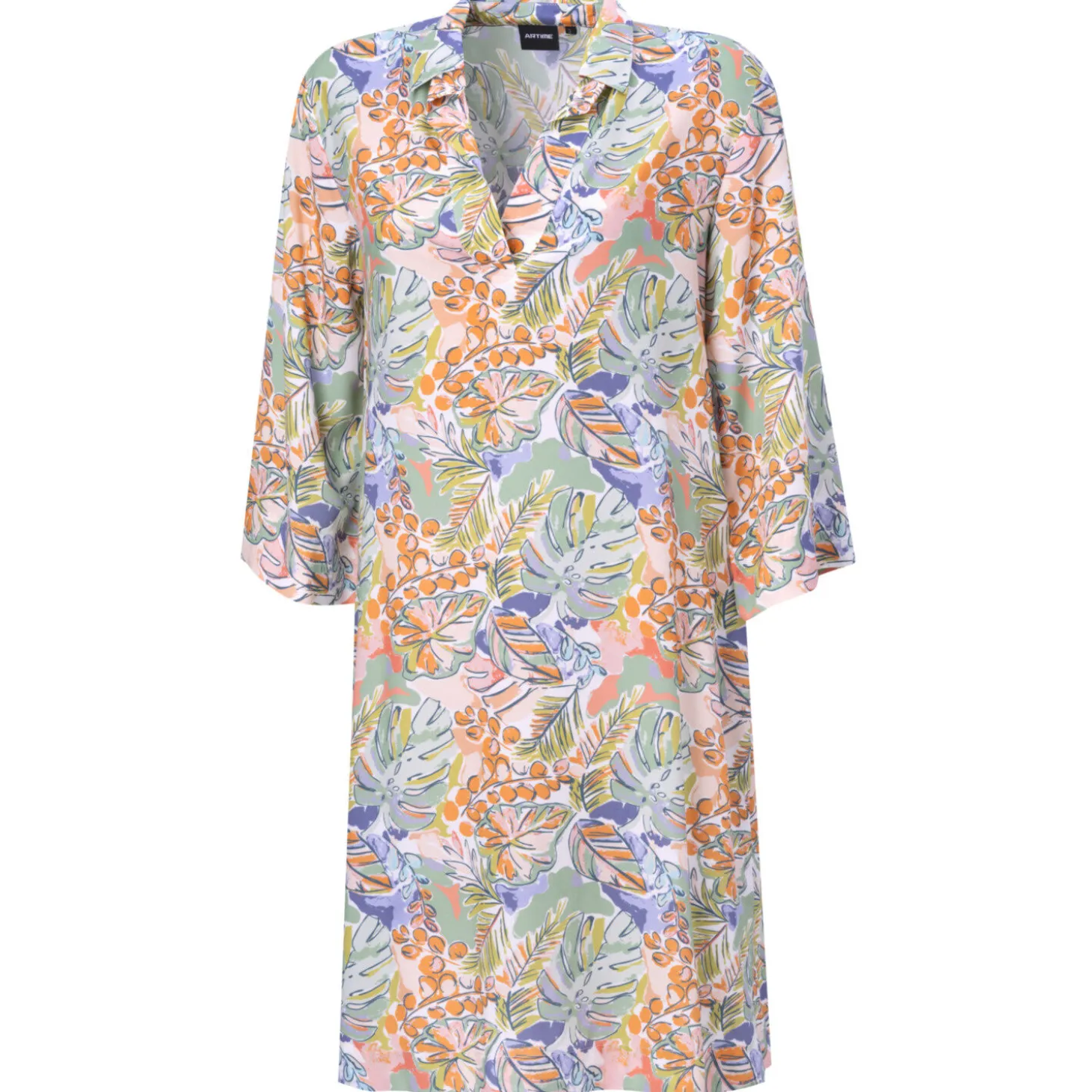 Tunika Kleid mit Umlegekragen