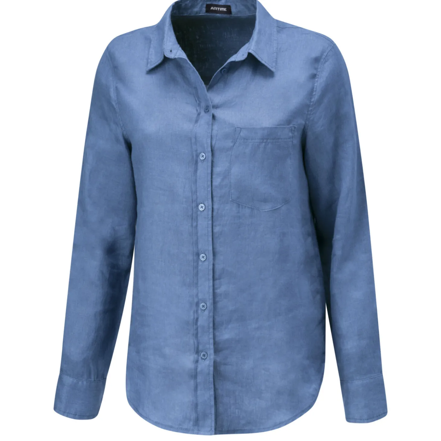 Uni Damen Bluse mit Hemdkragen